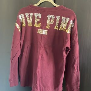 Sequins pink crewneck